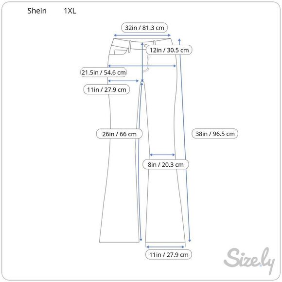 Shein Curvy Flared Jeans Size 1XL. [WJB2008] - Picture 4 of 4